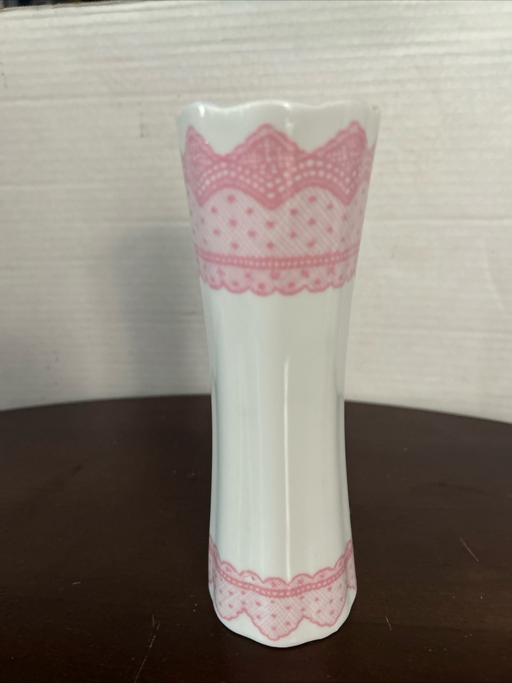 Delicate Pink Lace Porcelain Vase - Home Accents